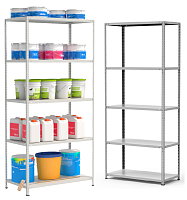 Стеллаж металлический до 100 кг, 5 полок Металл-завод СТФ 1265 Стеллаж металлический до 100 кг, 5 полок Металл-завод СТФ 1265